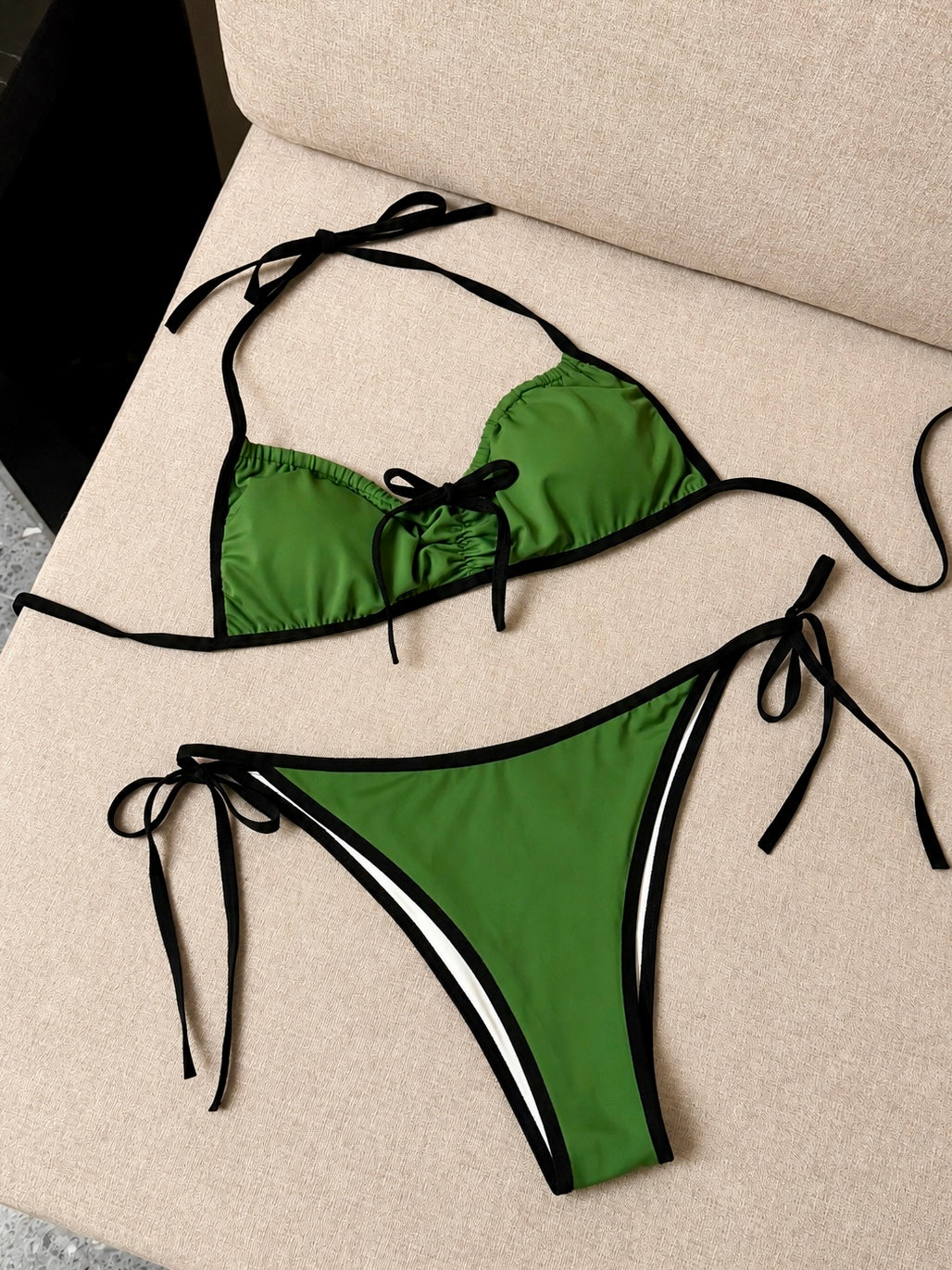 Emerald Green Side-Tie Bikini Bottom
