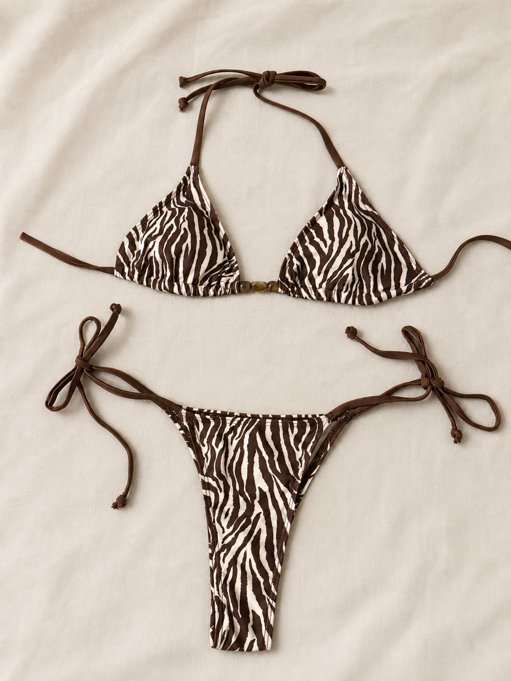 Brown Zebra Bikini