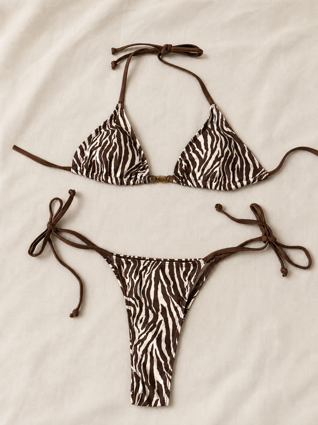 Brown Zebra Bikini