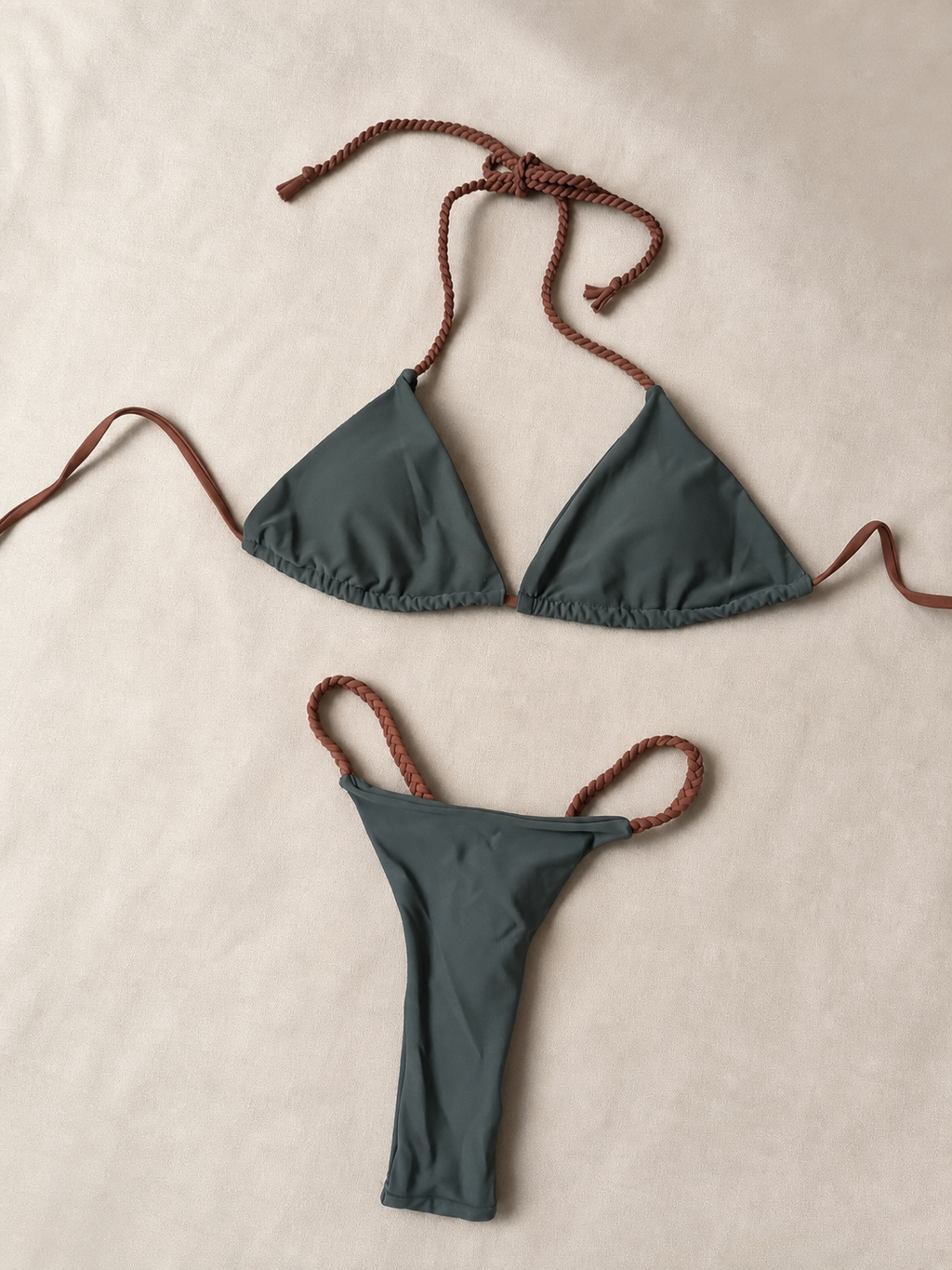 Dusty Blue Contrast Bikini